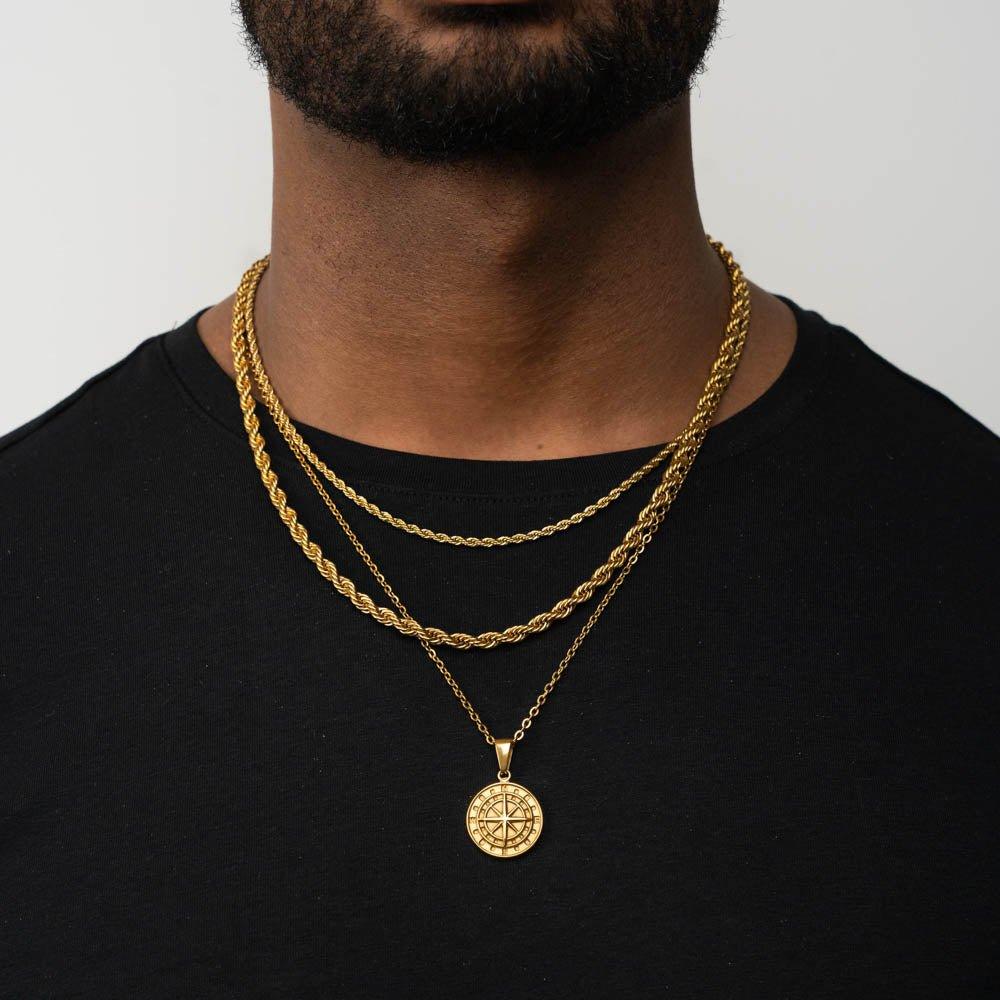Compass Necklace | Gold