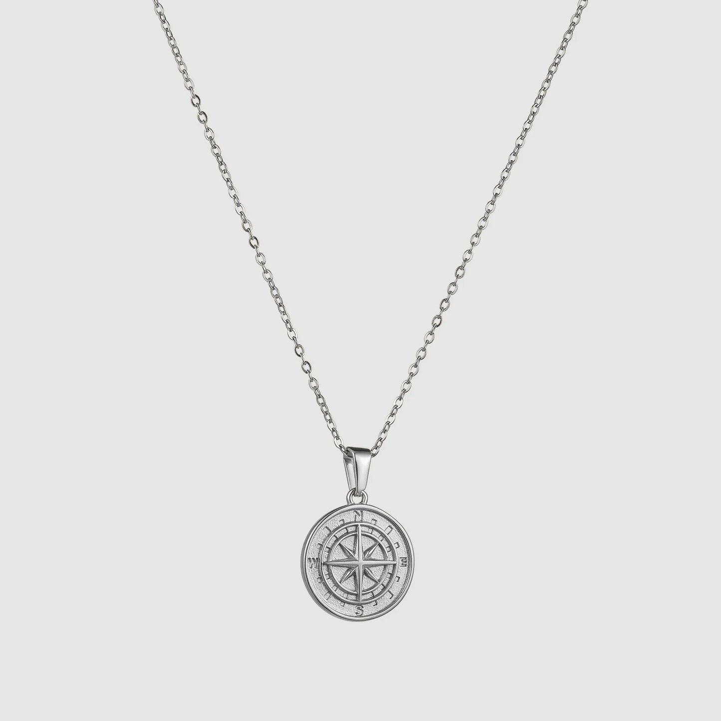 Compass Necklace | Silver