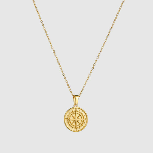 Compass Necklace | Gold