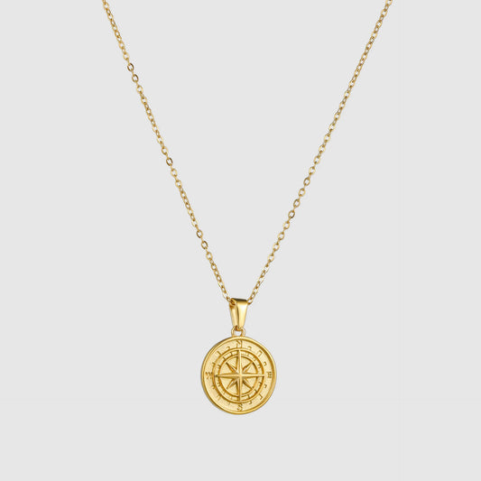 Kompass Halskette | Gold