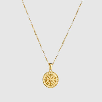 Compass Necklace | Gold